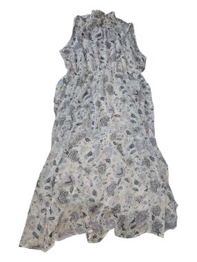 torrid Light Blue Floral Ruffled Neck Dress Size 1
